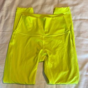 Highlighter yellow lulu leggings